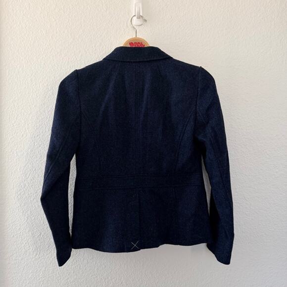 Talbots Shetland Aberdeen Blazer Blue Herringbone Lined Vent Women's 6 NWOT - Picture 3 of 9